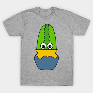 Cute Cactus Design #270: Cactus In Painted Jar T-Shirt